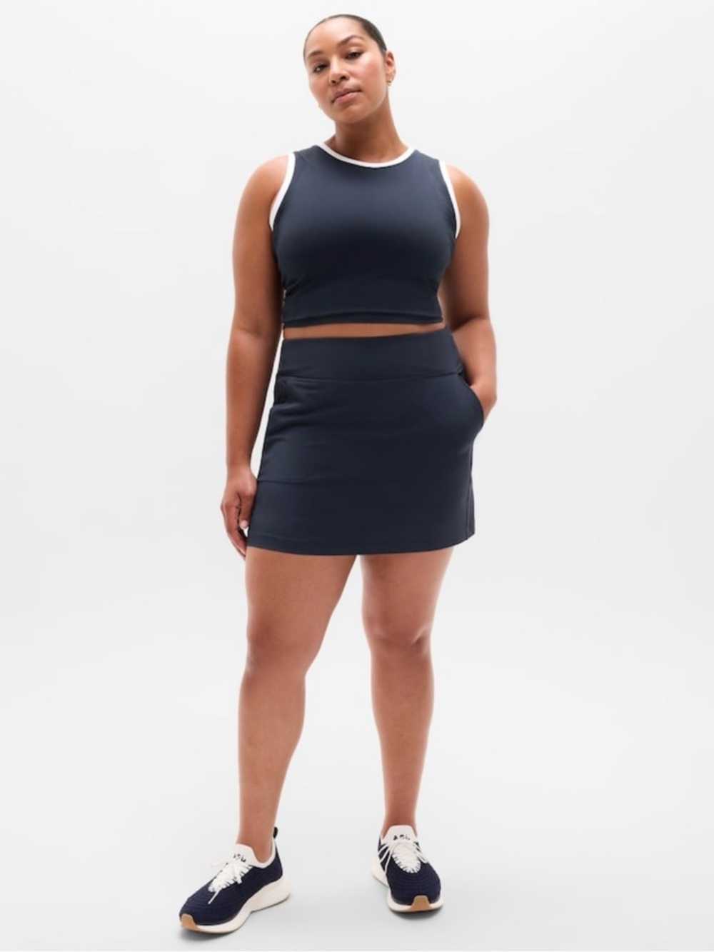 Athleta Navy Tee Time High Rise 15 “navy Blue Mini Skort - Picture 4 of 16
